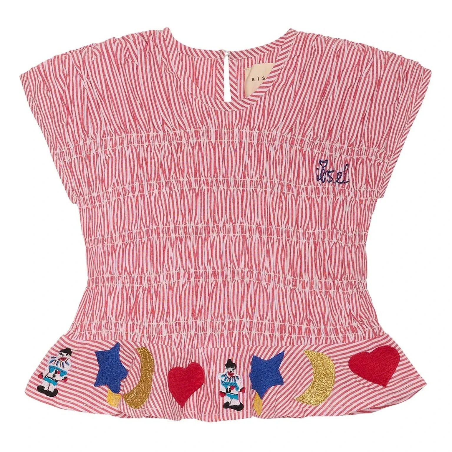 SISSEL EDELBO - Top Smocké Stripe - Kids Collection | Red