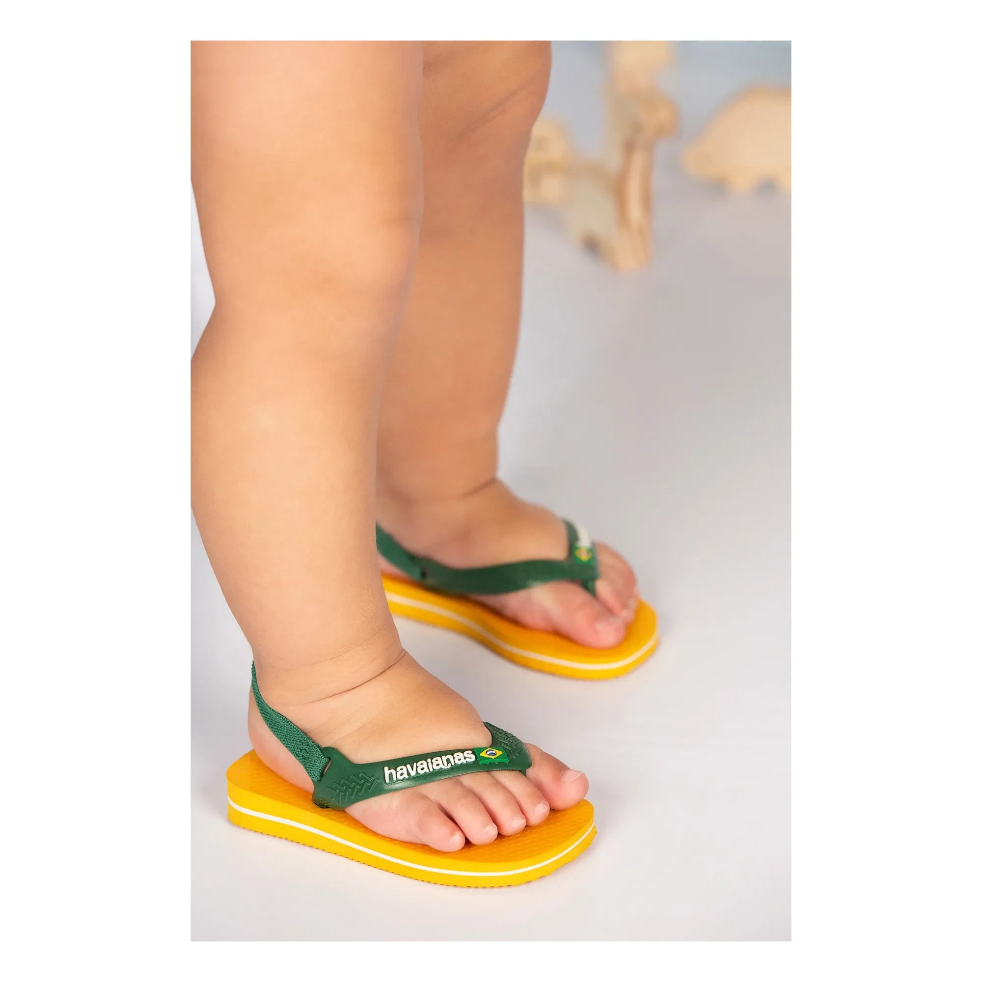 Havaianas - Baby Brasil Logo parmak arası terlik | Sarı