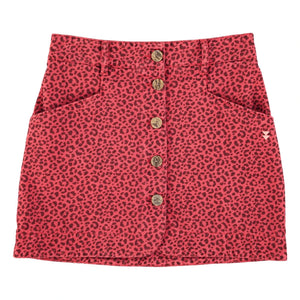 Sisters Department - Cotton Leopard Skirt | Framboise