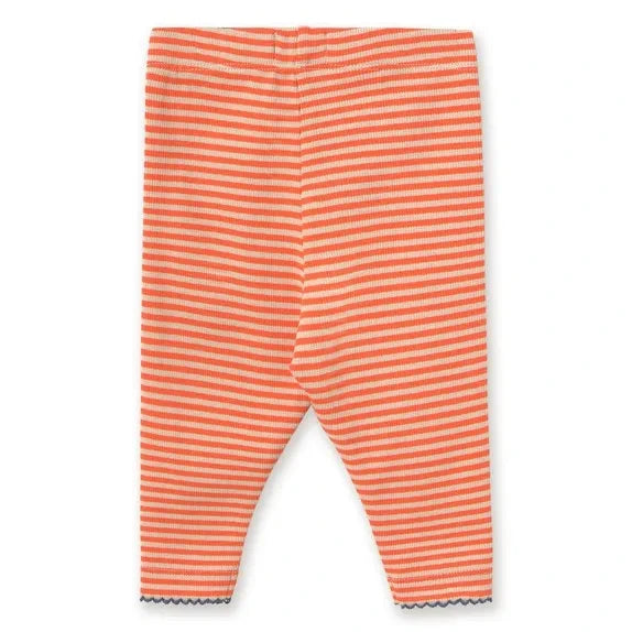Tinycottons - Organic Cotton Ribbed Striped Leggings | Red