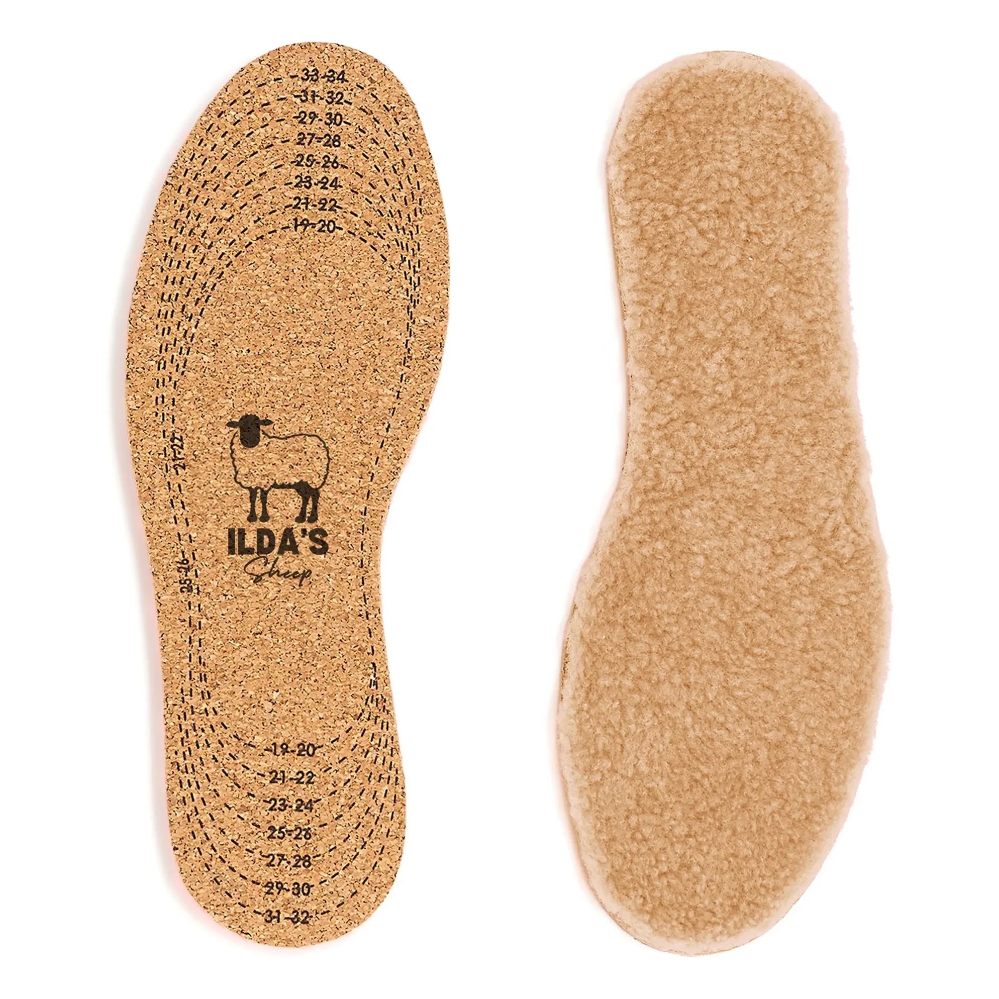 ILDA'S sheep - Merino Wool and Cork Soles | Beige