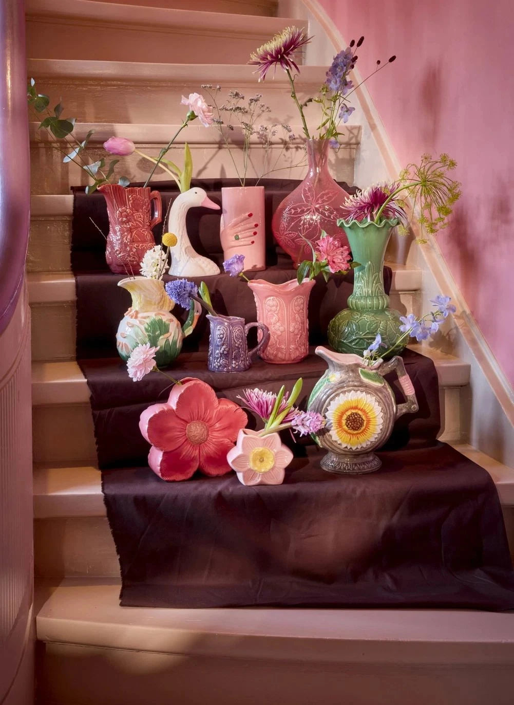 Rice - "Fleur" Ceramic Vase | Pink