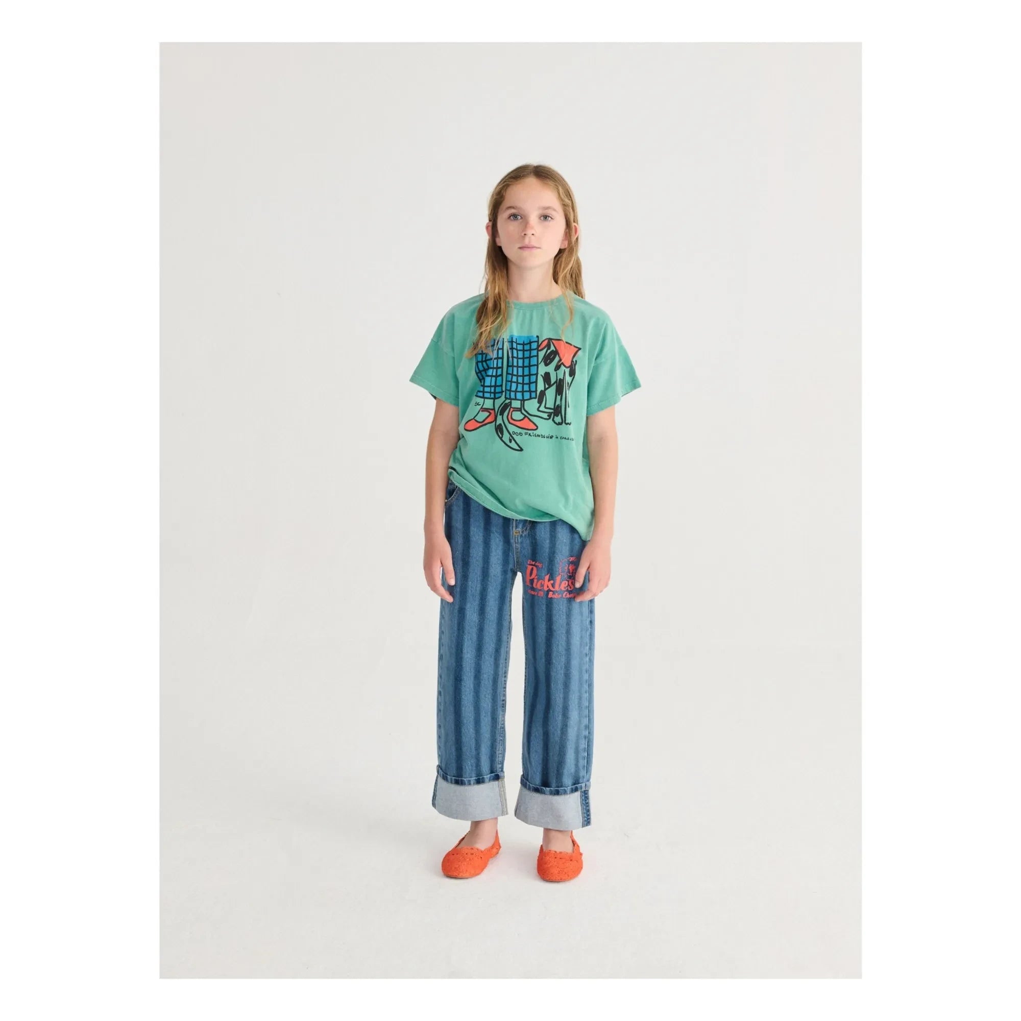 Bobo Choses - Organic Cotton Striped Jeans | Blue