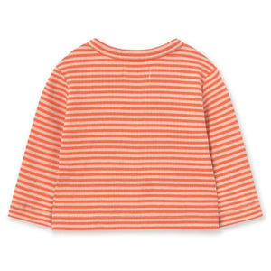 Tinycottons - Organic Cotton Striped Cardigan | Red