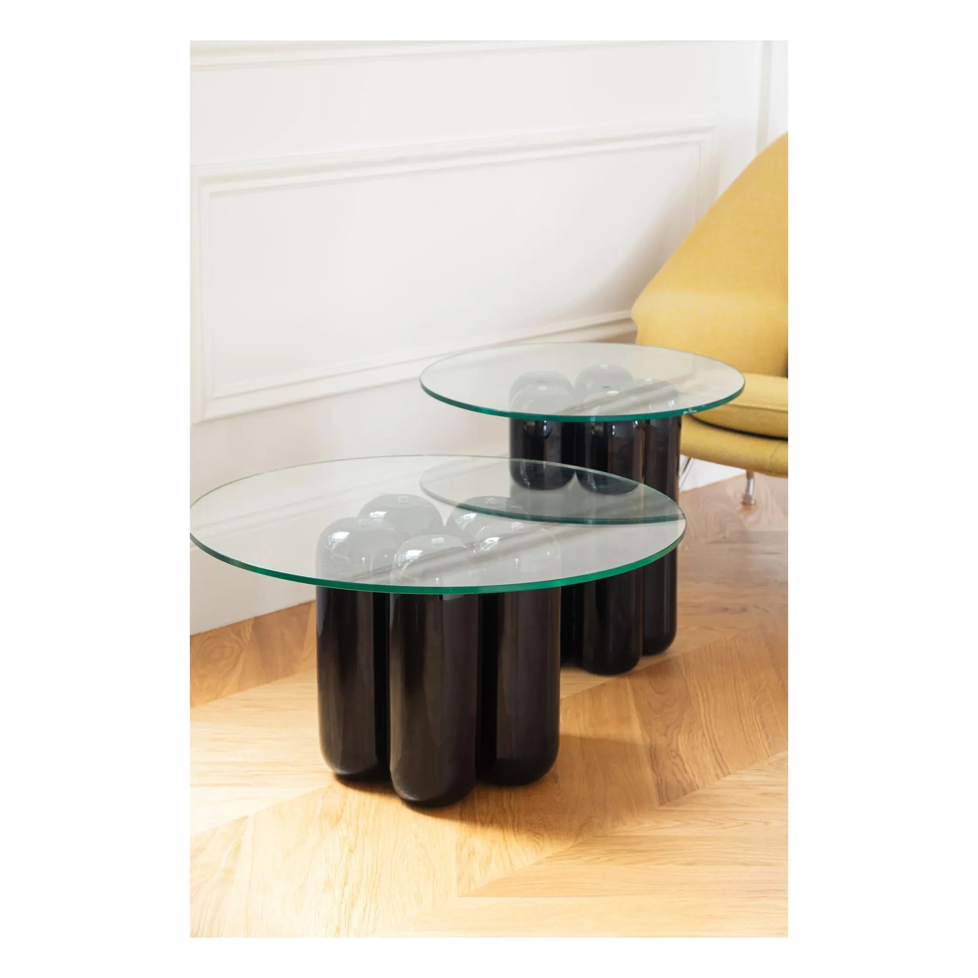 Cosin - Black glass-top coffee table