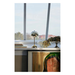 & Tradition - VP9 Flowerpot Portable Table Lamp, Vernon Panton | Chrome