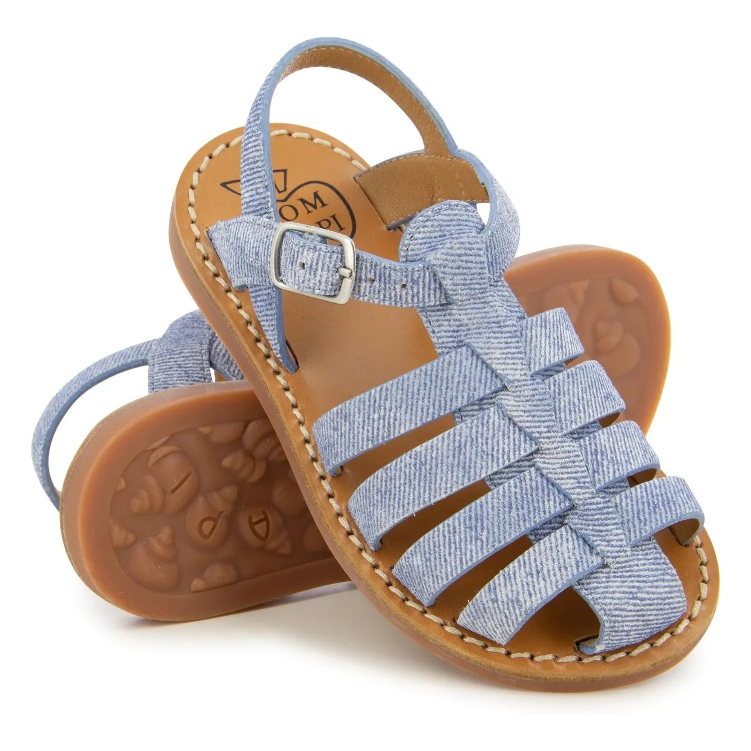 Pom d'Api - Beach-Stitch Dad Sandalet | Denim Mavi