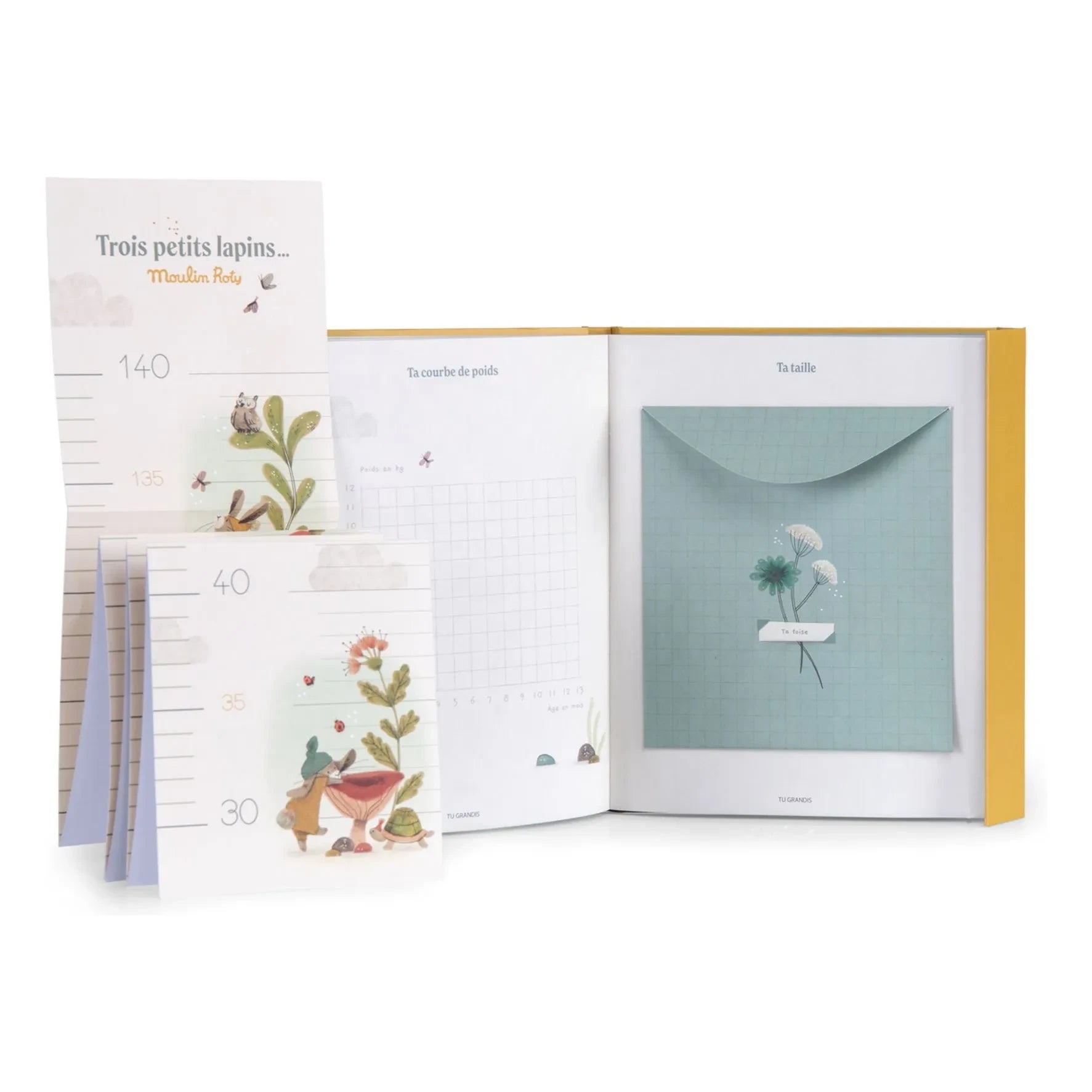 Moulin Roty - Birth Book - Trois petits lapins