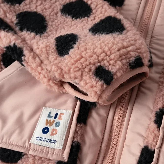 Liewood - Noam Leopard Print Sherpa-Style Jacket Made From Recycled Fibers | Pink