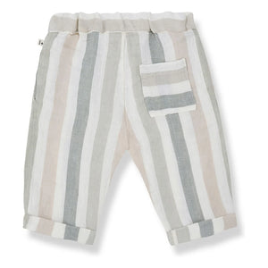 1+ in the family - Regencos Striped Linen Pants | Ecru
