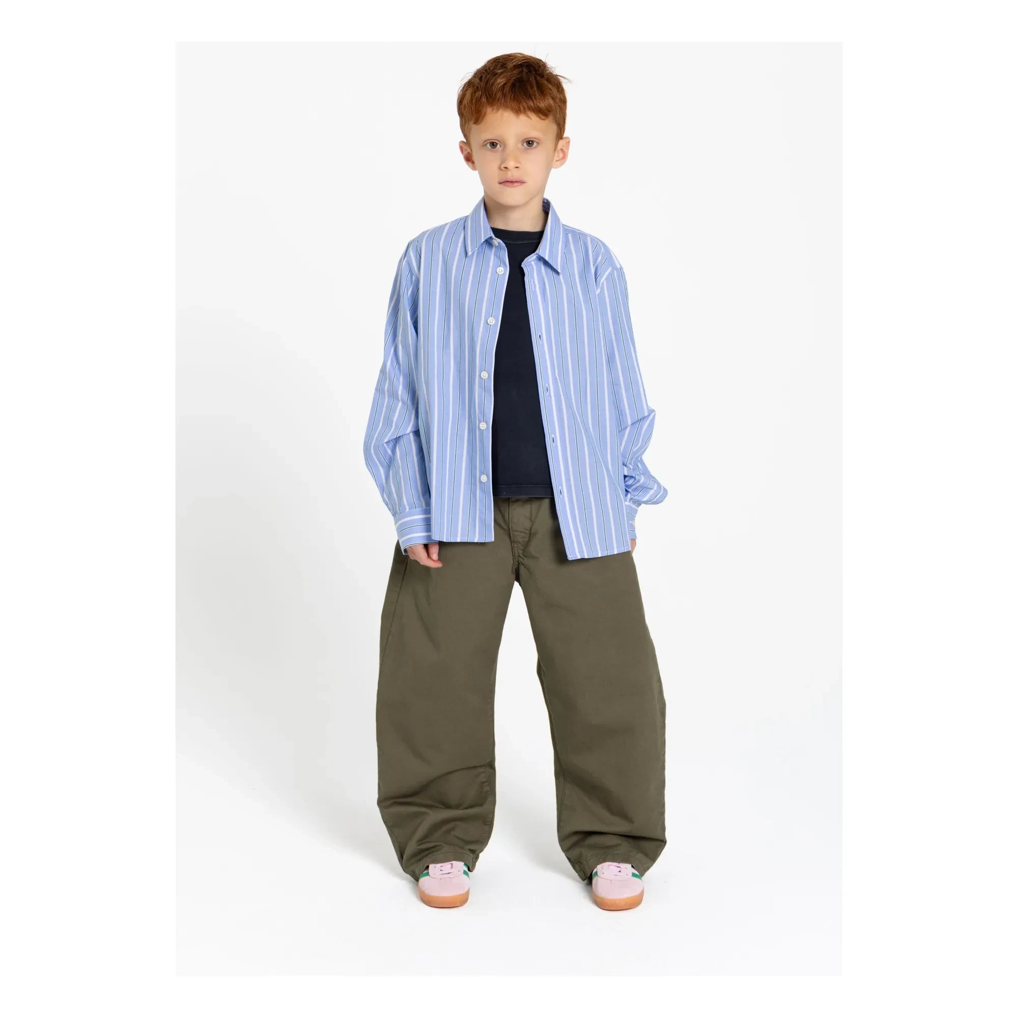 Finger in the nose - Zak Striped Shirt | Steel