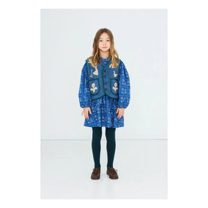 Tinycottons - Oies Sherpa Style Sleeveless Jacket | Blue
