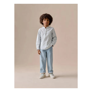 Bonpoint - Claude Organic Cotton Kurta | Gray Blue