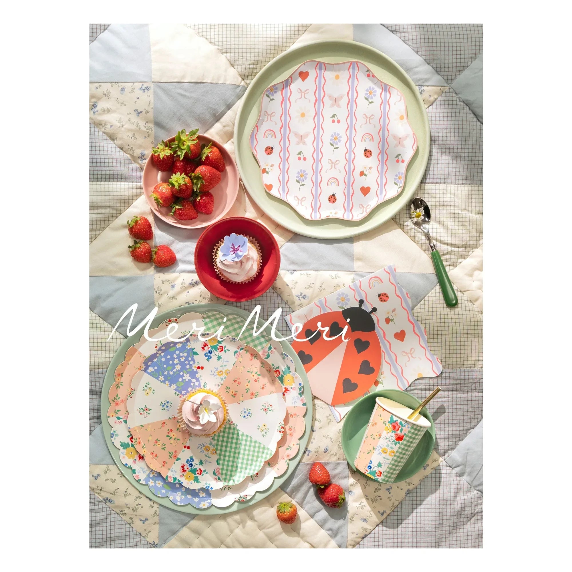 Meri Meri - Patchwork tabaklar - 8'li Set