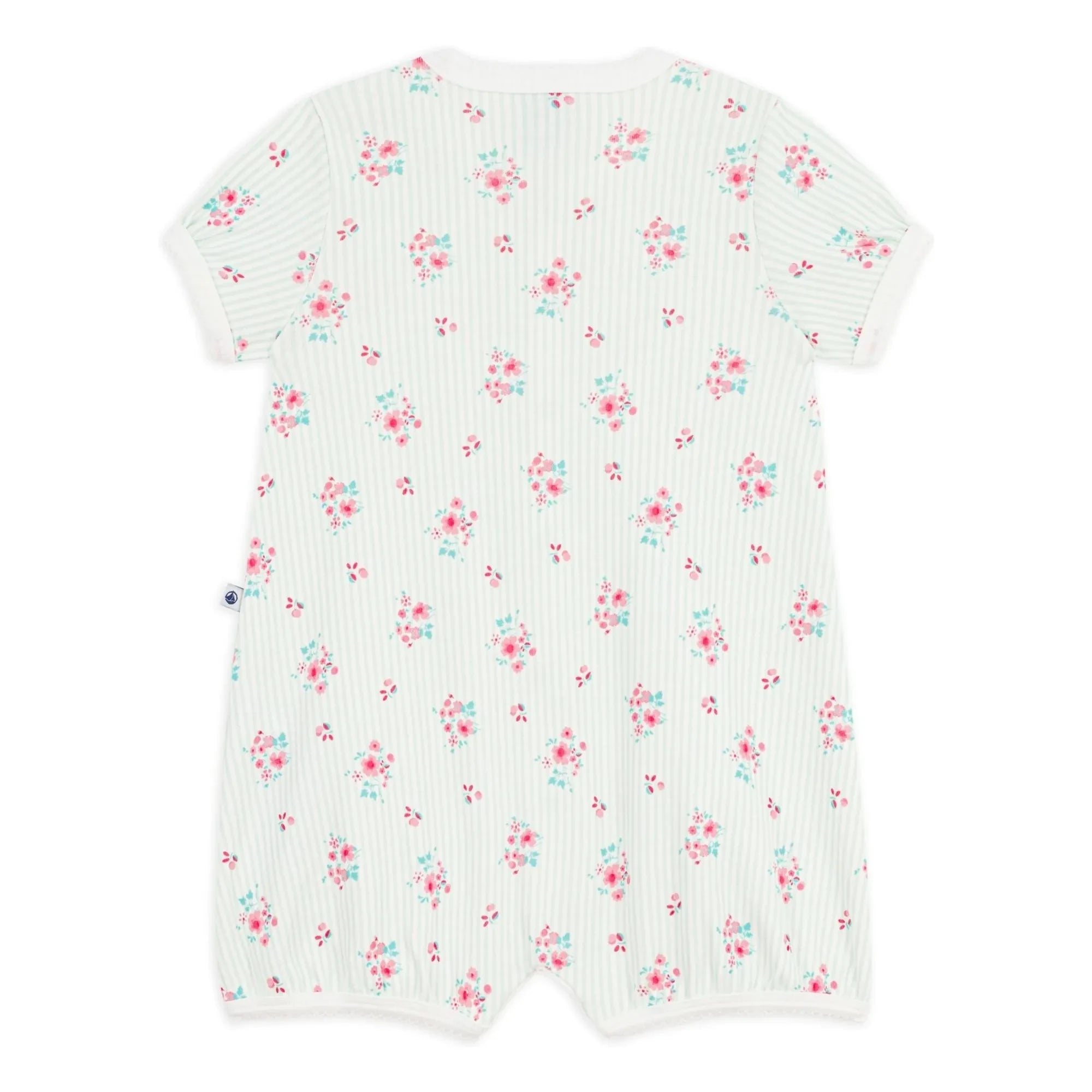 Petit Bateau - Organic Cotton Floral Pattern Pajama Underwear | White