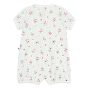 Petit Bateau - Organic Cotton Floral Pattern Pajama Underwear | White