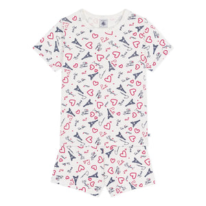 Petit Bateau - Paris Pajama Shorts | White