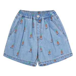 Jelly Mallow - Denim Pineapple Shorts | Blue