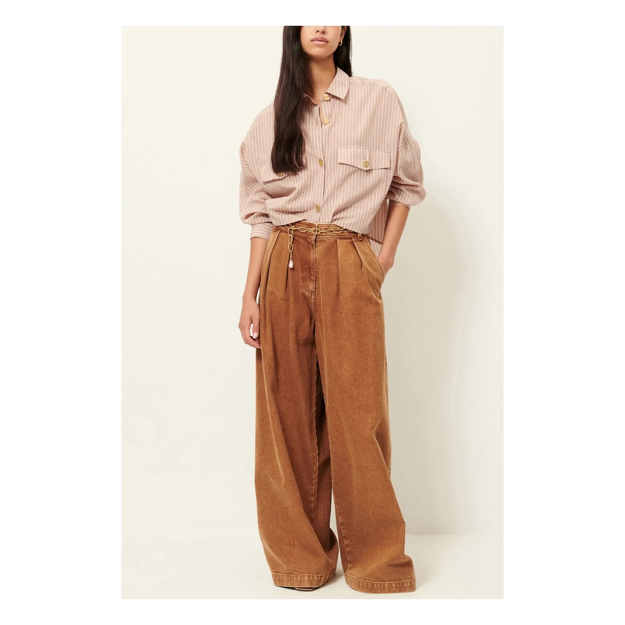 Sessùn - Balanca Striped Shirt | Rosewood