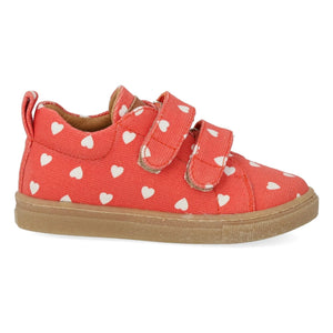 Angulus - Mini Hearts Double Scratch Sneakers | Red