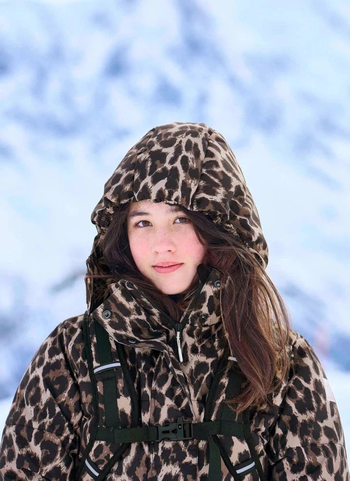 Molo - Hansine Pro Leopard şişme mont | Kahverengi
