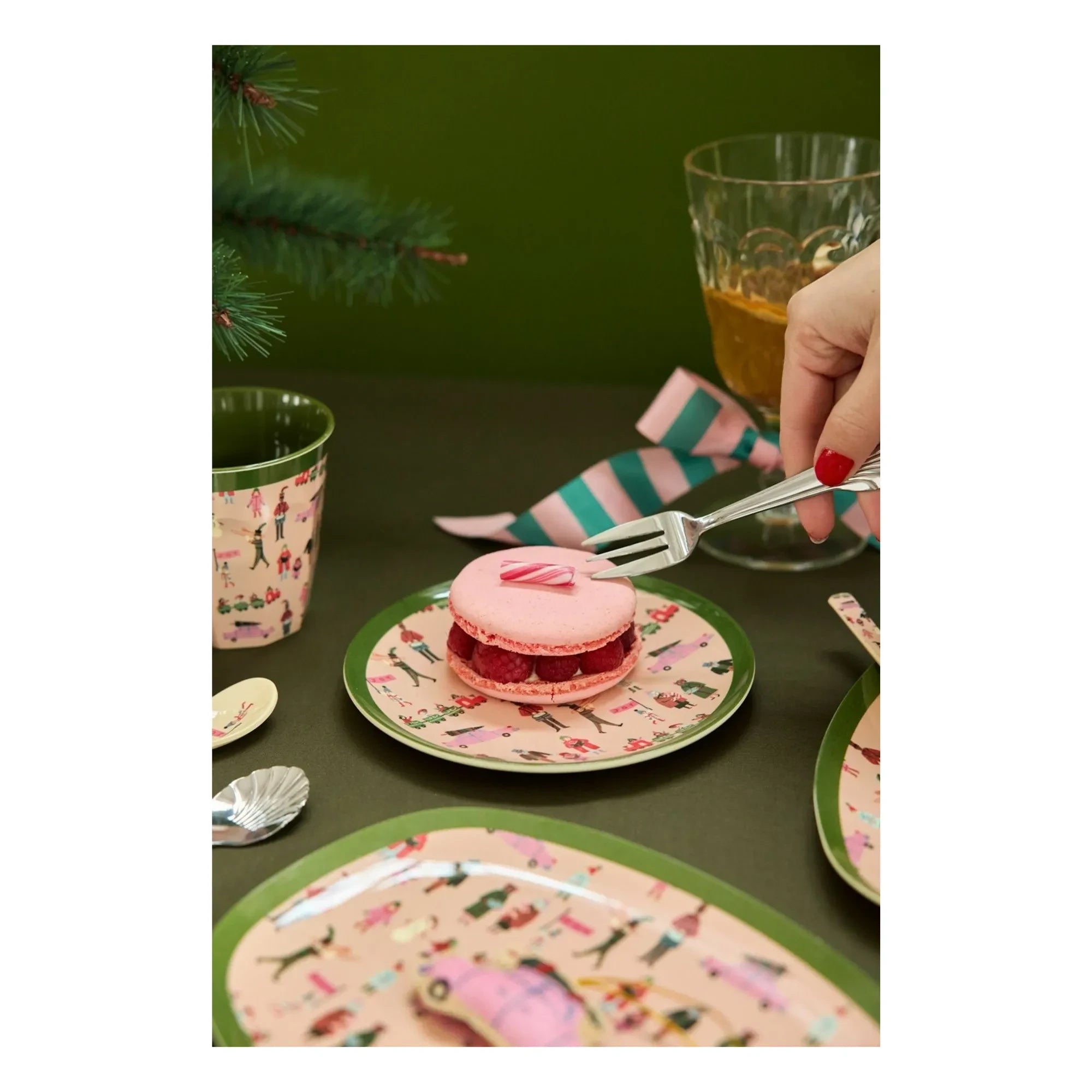 Rice - Holiday Melamine Dessert Plate | Light Pink