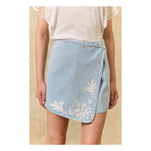 Louise Misha - Myrta Cotton Skirt | Blue