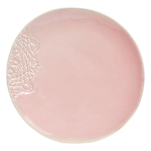 Maison Vessel - Blanca Kroşe Dantel Tabaklar - 2'li Set | Soluk Pembe
