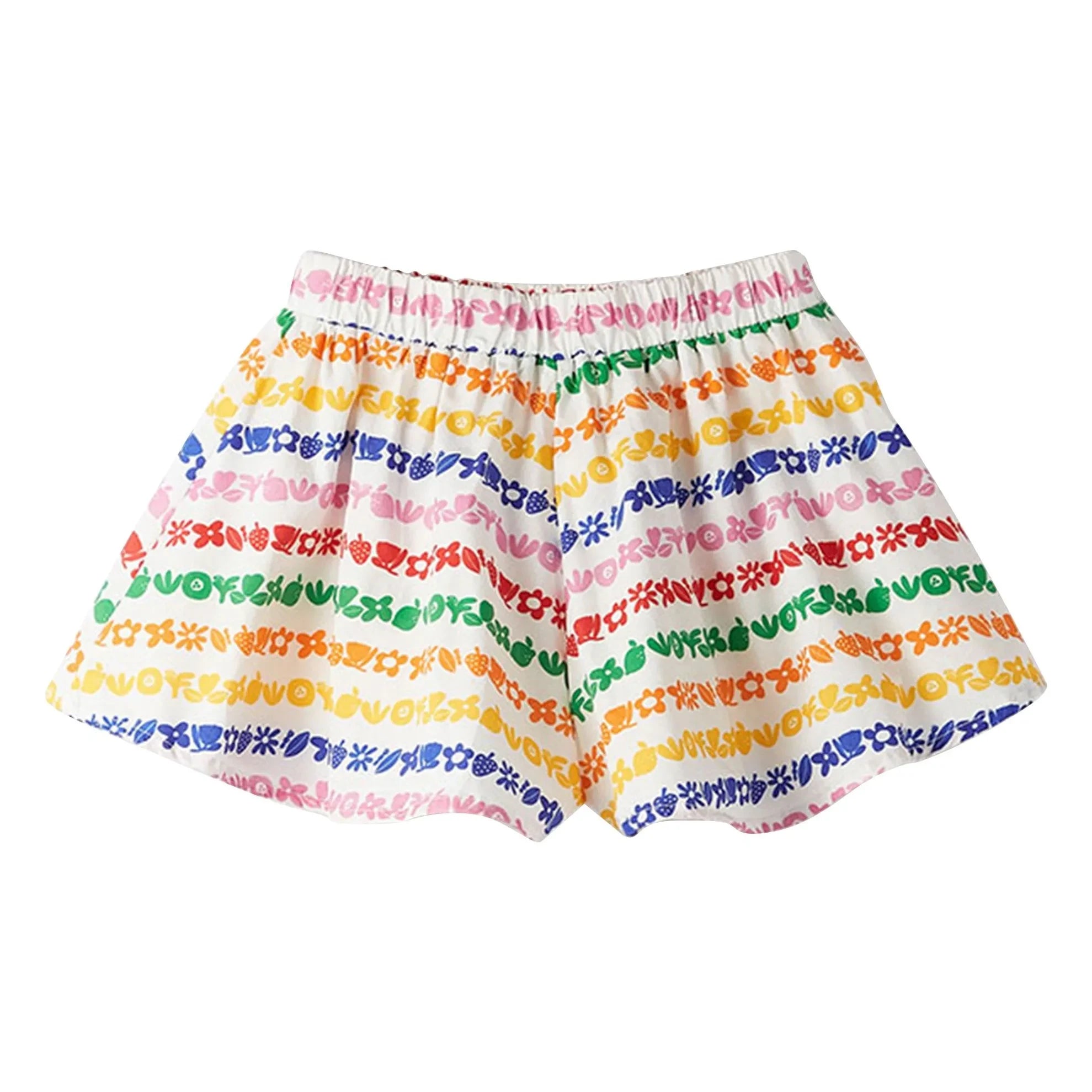 Fabula - Striped Garden Shorts | White