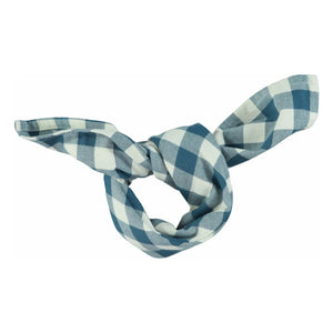 Piupiuchick - Organic Cotton Checkered Bandana | Blue