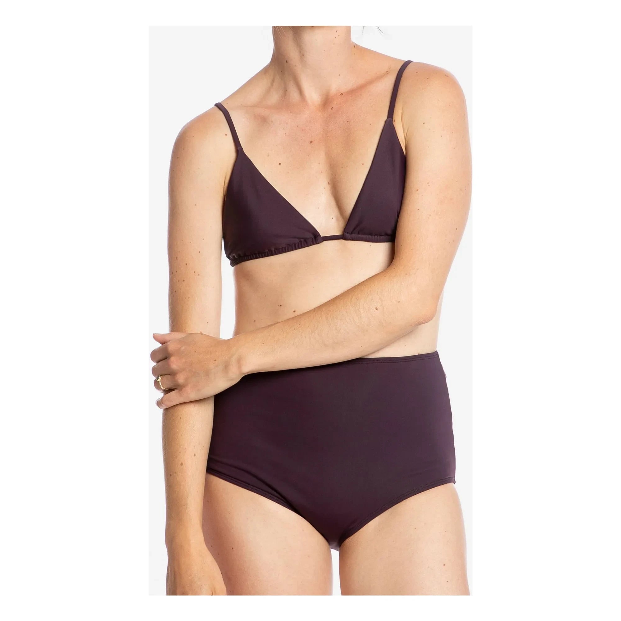Matona - Üçgen Jersey Üst Geri Dönüştürülmüş Lifler | Aubergine