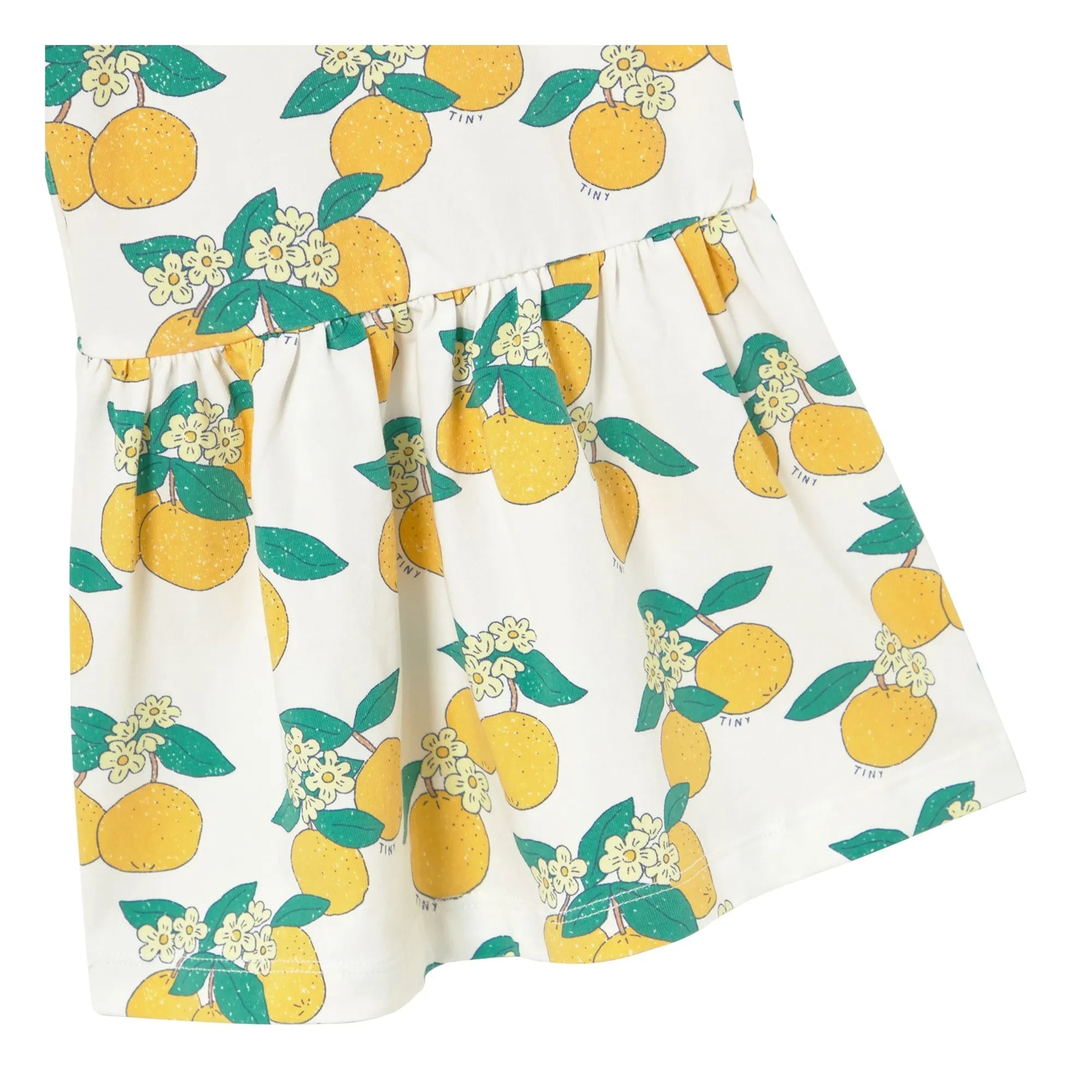Tinycottons - Orange Ruffled Pants Made from Organic Cotton | White
