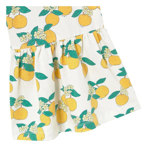 Tinycottons - Orange Ruffled Pants Made from Organic Cotton | White