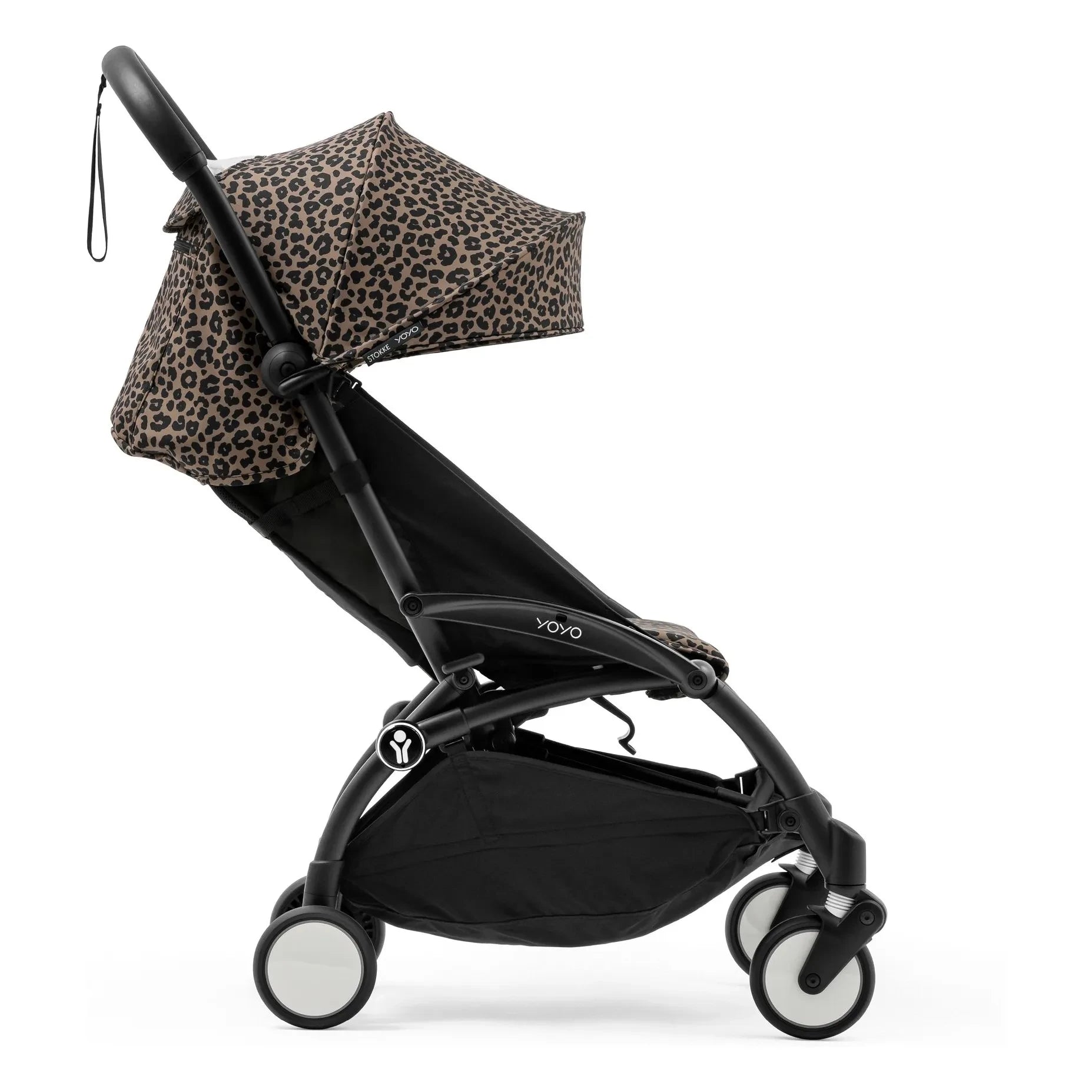 Stokke® - YOYO³ 6+ Baby Stroller Black Frame | Leopard