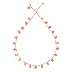 Ivarene - Cheremoya Drop & Bead Necklace | Rhodochrosite