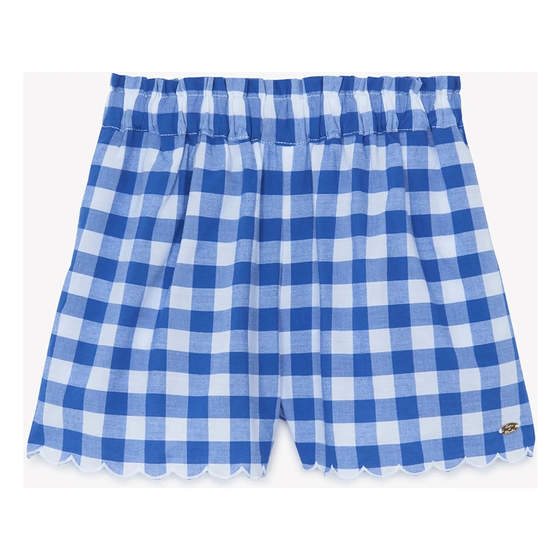Tartine et Chocolat - Embroidered Top and Checked Shorts Set | Royal Blue