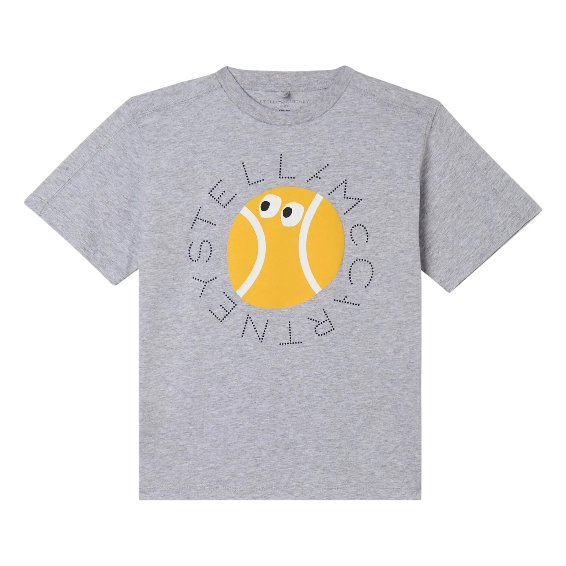 Stella McCartney Kids - Stella Tennis organik pamuklu T-shirt | Heather grey