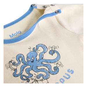Molo - Easy Rocktopus T-shirt Organic cotton | Ecru