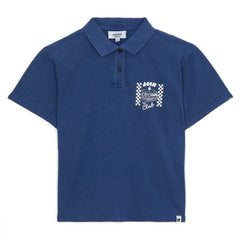 Hundred Pieces - Ozzie Club Sandwich Organic Cotton Polo T-Shirt | Night blue