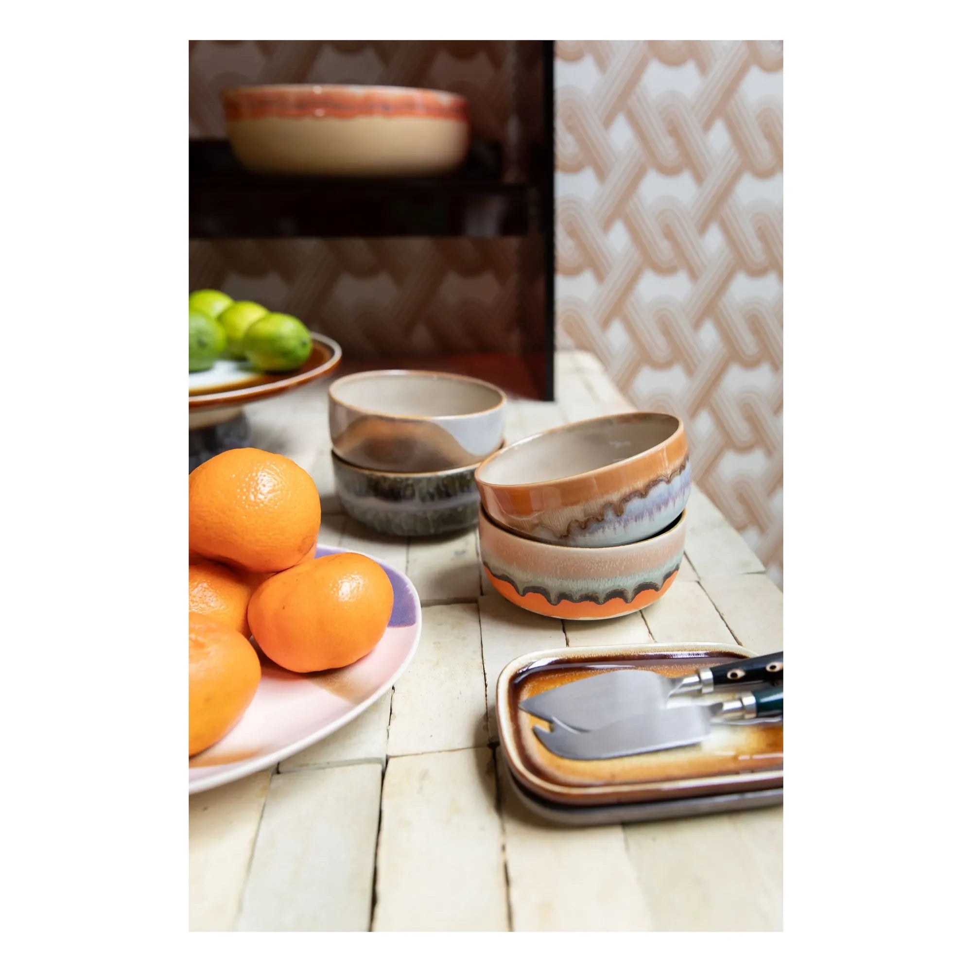 HKliving - Stone Ceramic Bowl - Set of 4