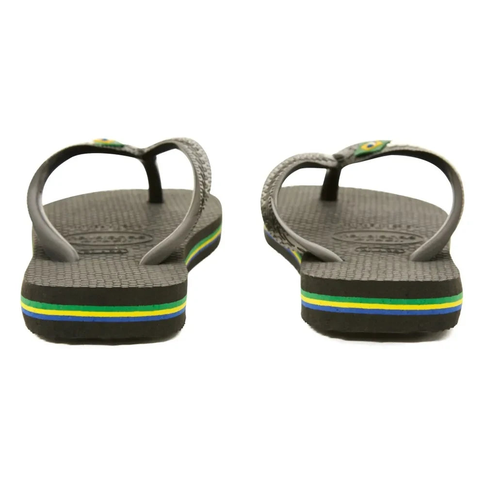 Havaianas - Logo Brazil Flip Flops | Black