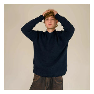 Origin Knitwear - Seamless Wool Sweater | Navy