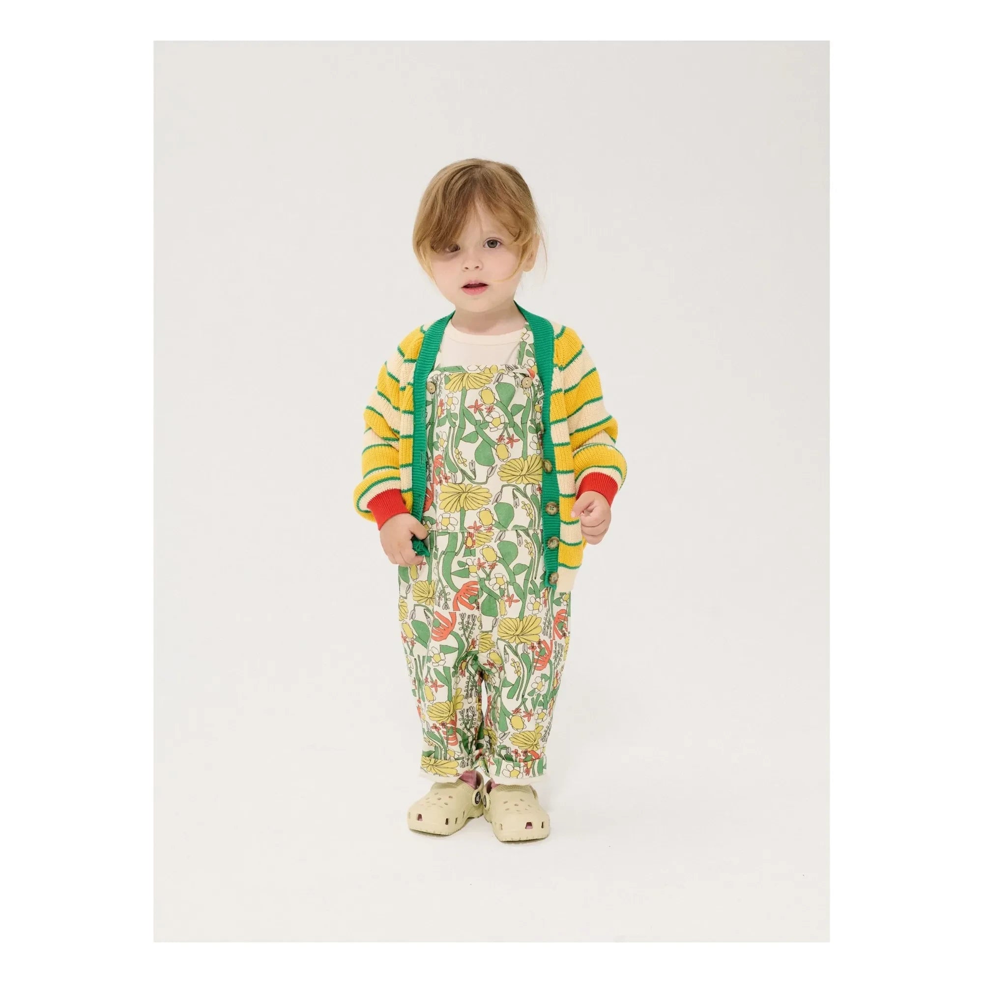 Bobo Choses - Striped Organic Cotton Baby Cardigan | Yellow
