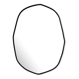 M Nuance - Extra Flat Black Contour Mirror with Pahlá Frame - Asymmetric 66 x 85 cm | Black