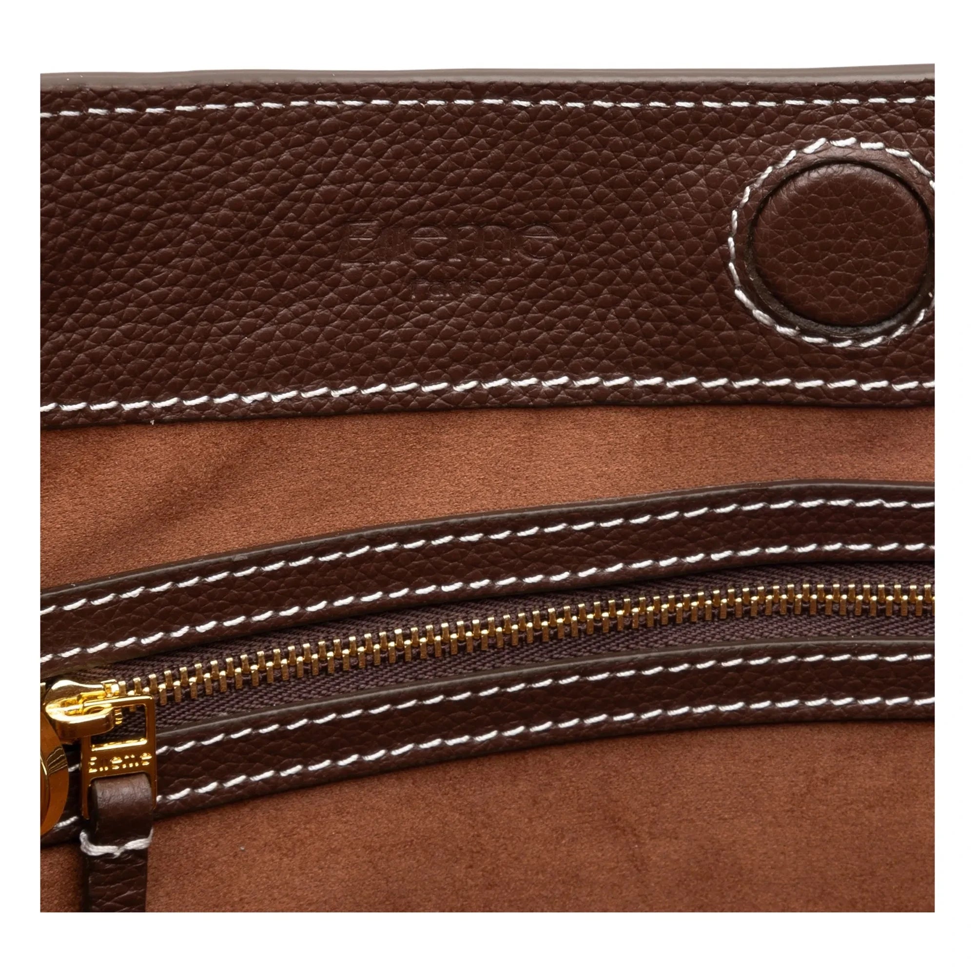 Handing - Vosges Grainé leather bag | Dark Brown