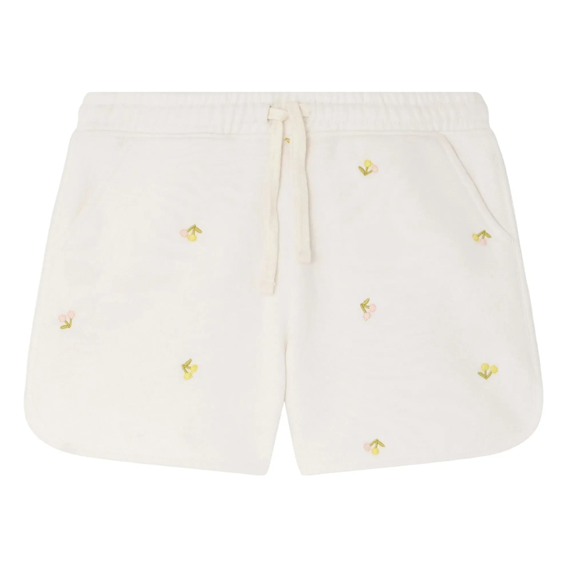 Bonpoint - Caroline Cherries Organic Cotton Fleece Shorts | Ecru