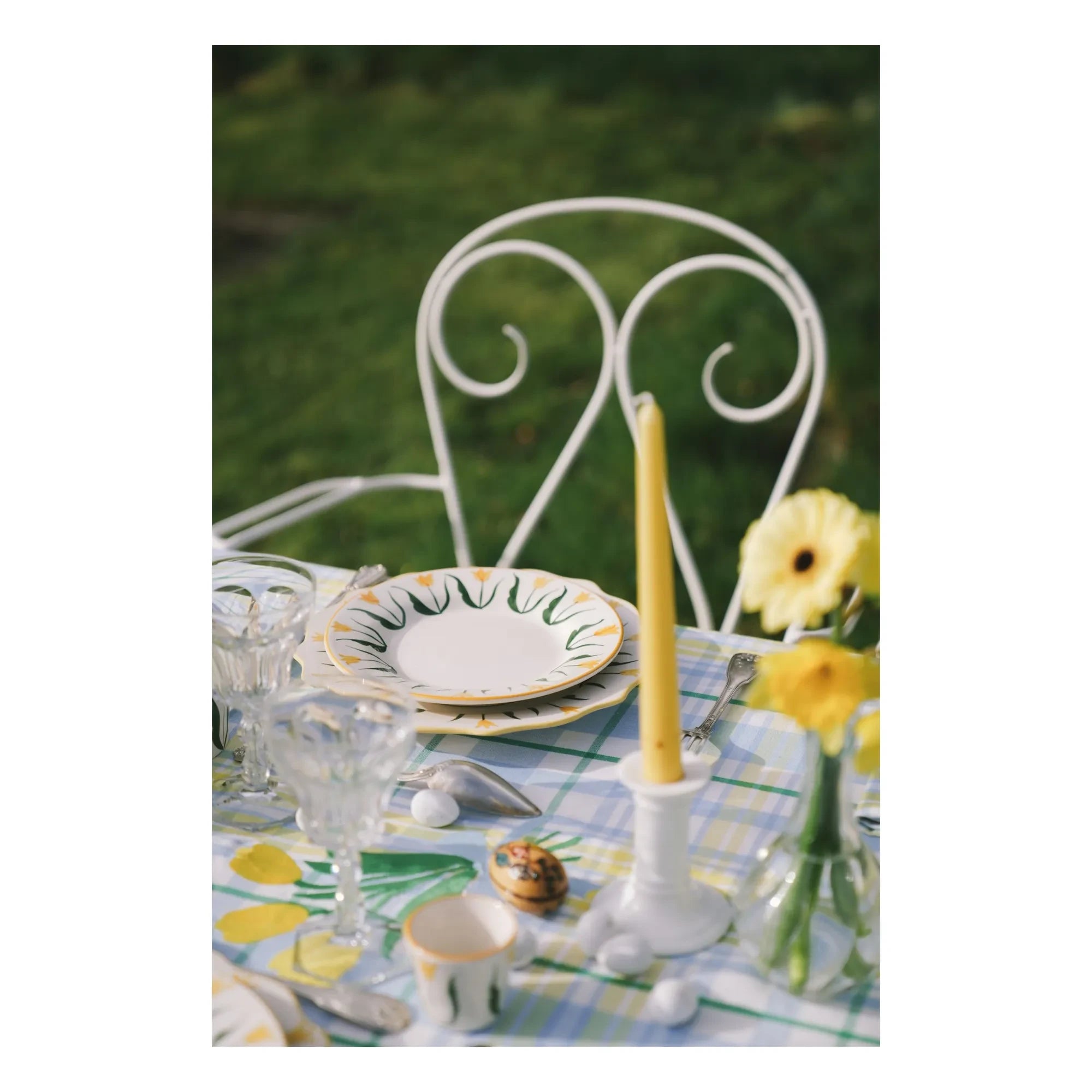 Denise - Fan Fan Plate | Yellow