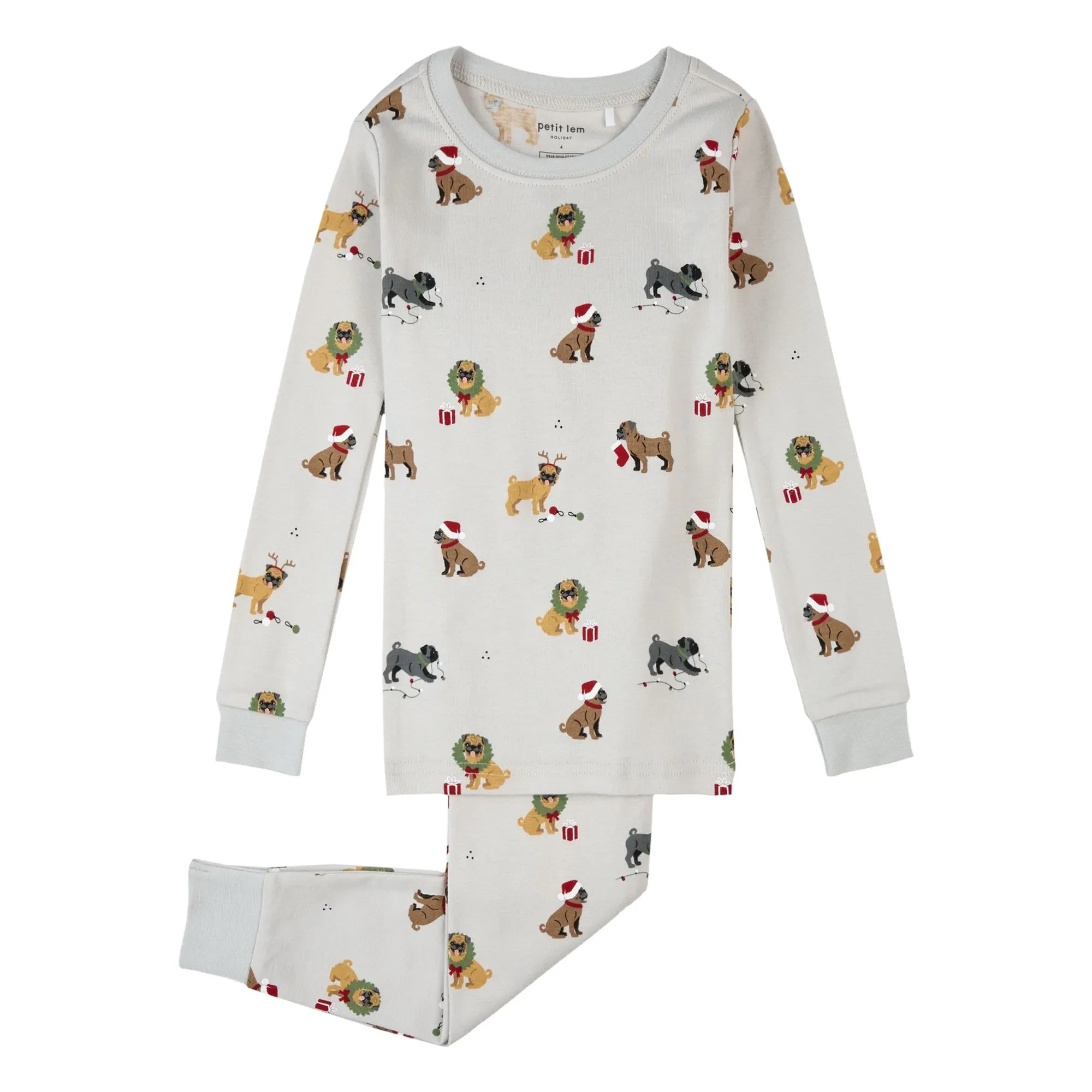 Petit Lem - Carlin Organic Cotton Pajamas | Gray