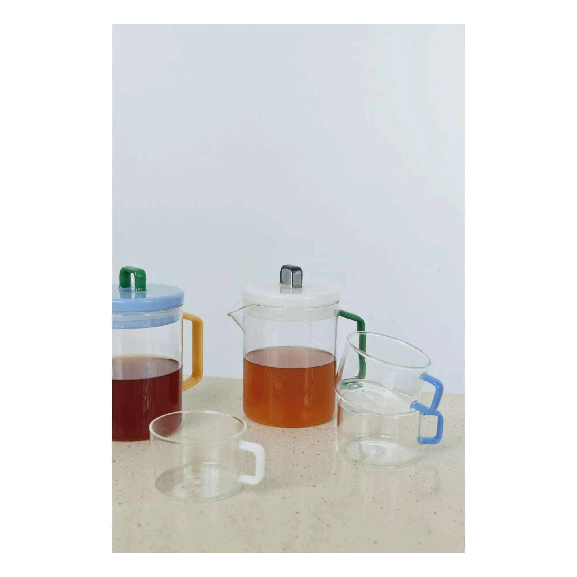 Hay - Brewed glass cups - 2-piece Set | White