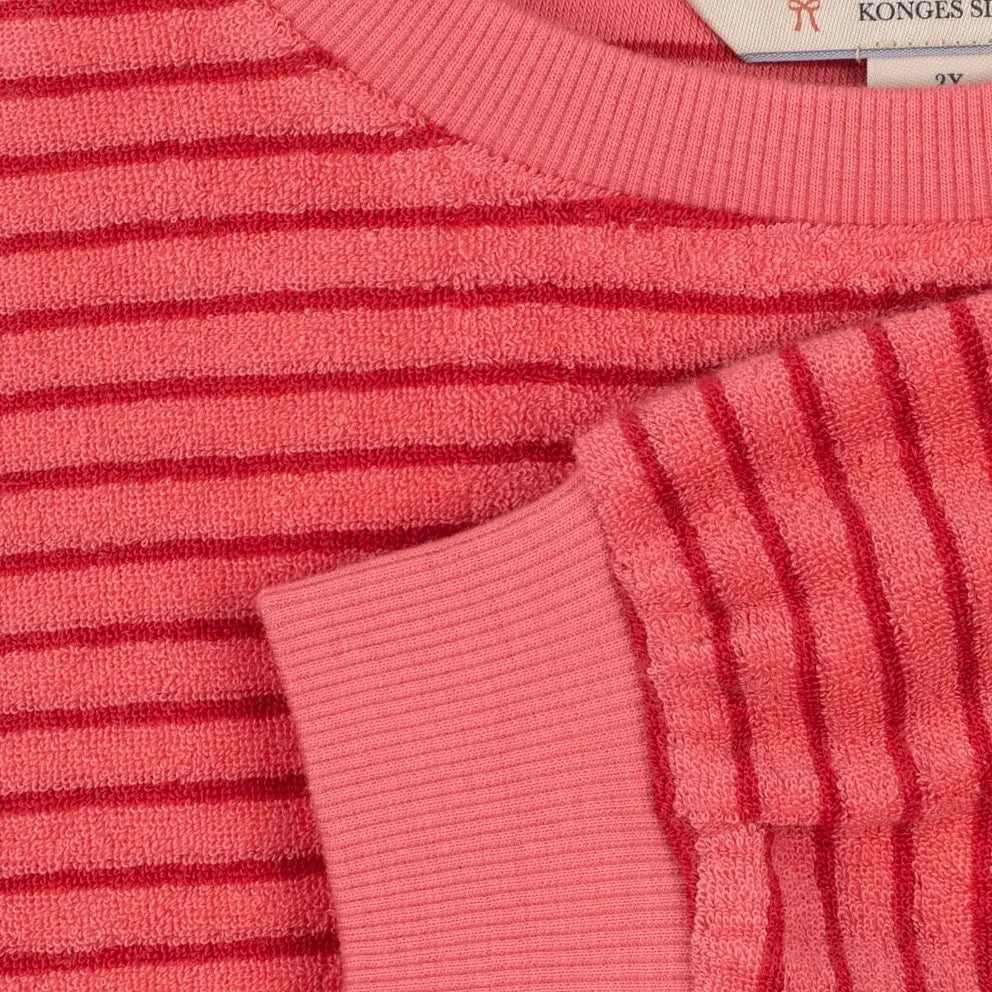 Konges Sløjd - Itty Çizgili Organik Pamuklu Sweatshirt | Pembe
